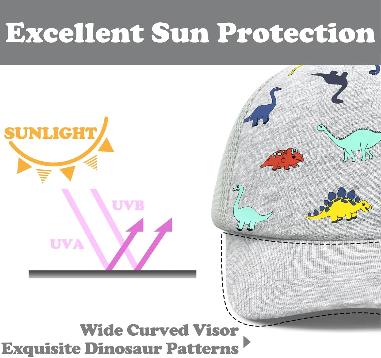 Baby Baseball Cap with Mesh Toddler Baseball Hat Infant Baseball Cap Baby Ball Cap Toddler Hat Kids Baseball Cap UPF 50 