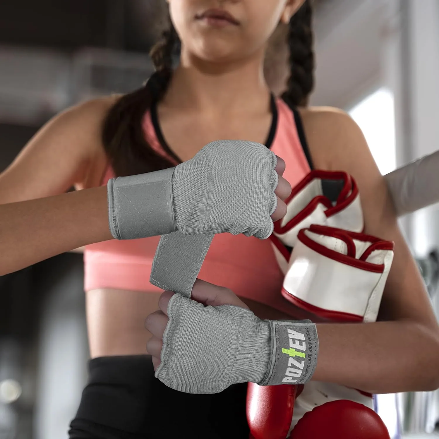 Boxing Hand Wraps for Men & Women - Boxing Quick Wraps Inner Gloves Kickboxing Handwraps for Boxing Gloves Gear Knuckle Support Elastic Wrist Straps for Training MMA Shadowboxing Muay Thai