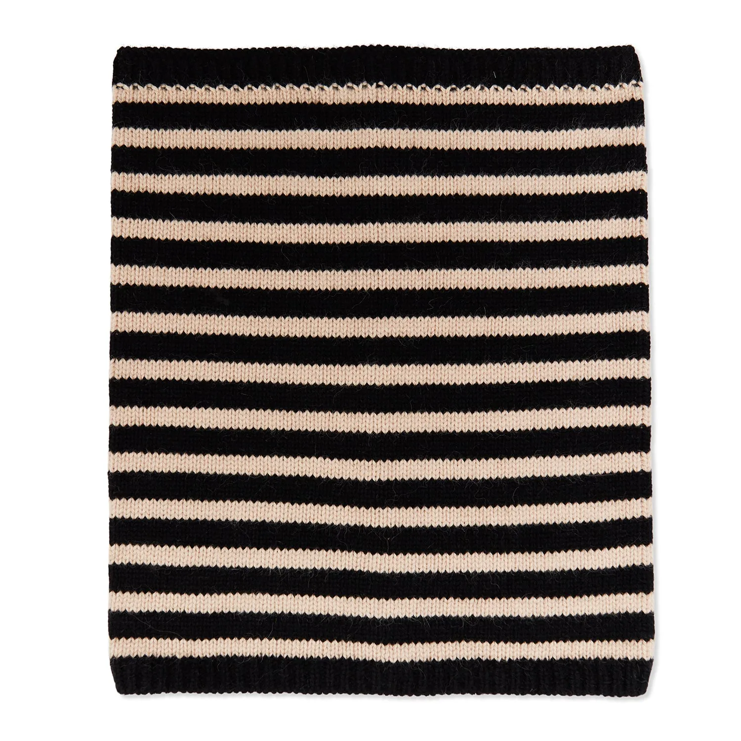 Breton Cashmere Snood - Black/Camel