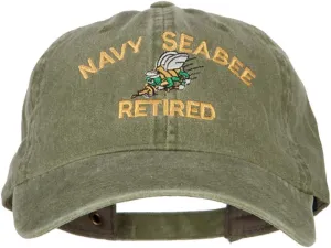 e4Hats.com US Navy CPO Retired Military Embroidered Washed Cotton Twill Cap