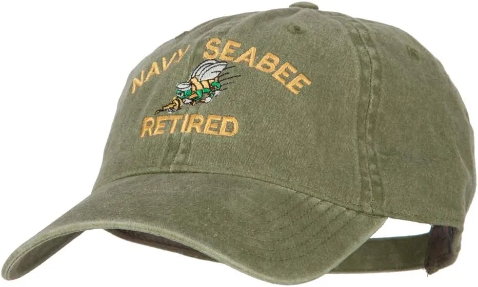 e4Hats.com US Navy CPO Retired Military Embroidered Washed Cotton Twill Cap