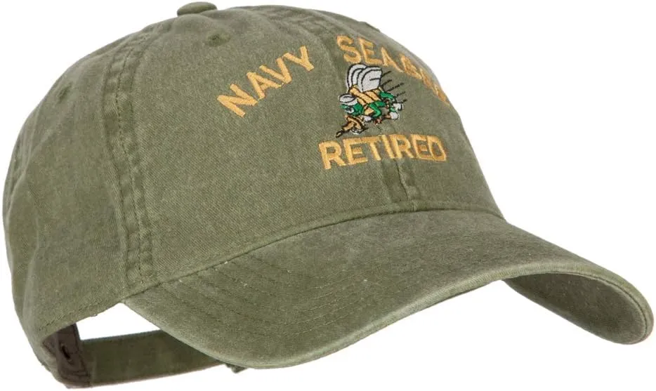 e4Hats.com US Navy CPO Retired Military Embroidered Washed Cotton Twill Cap