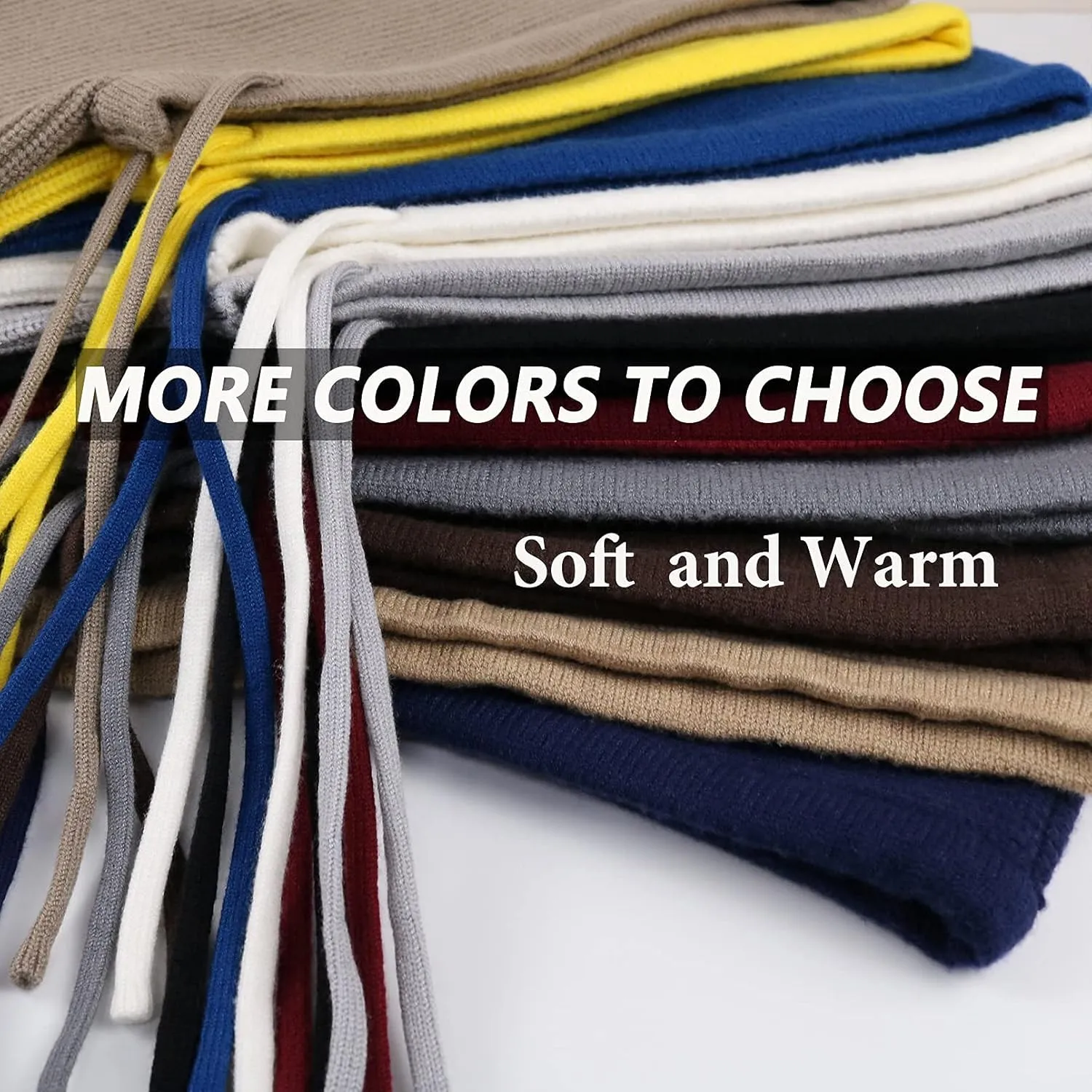 Facecozy Winter Hats for Women, Wool Blend Hooded Scarf Hat for Women Balaclava Knit Skull Cap Beanie Hat Men Neck Gaiters