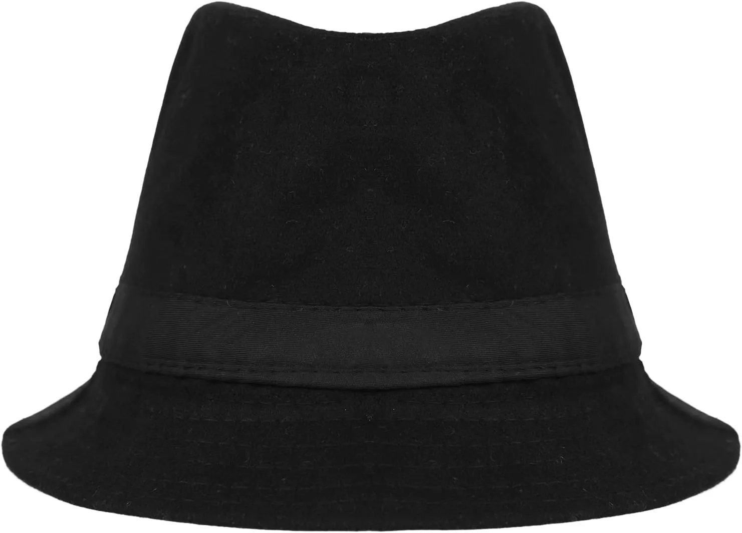 Felt Trilby Fedora Hat Short Brim Panama Jazz Hat 20s Bowler Gatsby Cap for Men Women