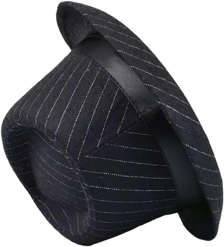 Felt Trilby Fedora Hat Short Brim Panama Jazz Hat 20s Bowler Gatsby Cap for Men Women