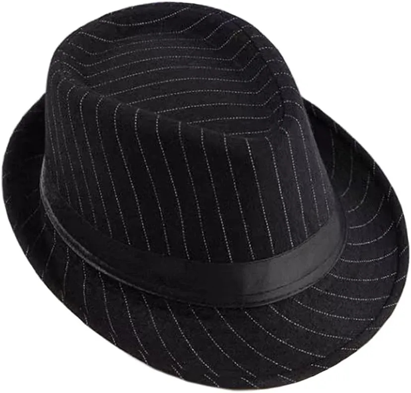 Felt Trilby Fedora Hat Short Brim Panama Jazz Hat 20s Bowler Gatsby Cap for Men Women