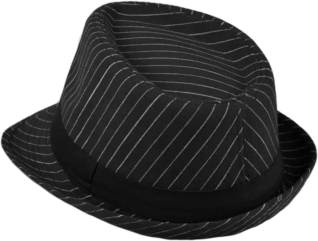 Felt Trilby Fedora Hat Short Brim Panama Jazz Hat 20s Bowler Gatsby Cap for Men Women
