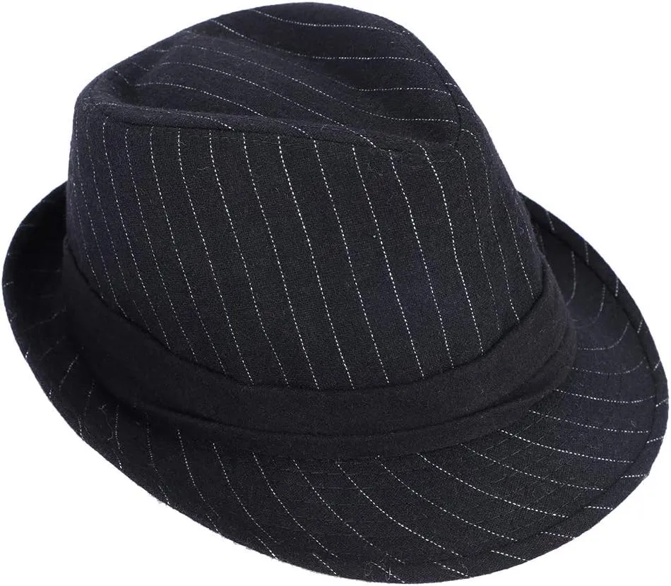Felt Trilby Fedora Hat Short Brim Panama Jazz Hat 20s Bowler Gatsby Cap for Men Women