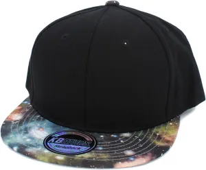 Galaxy Leaf Hologram Floral Aztec Bandana Print Brim Snapback Hat Baseball Cap