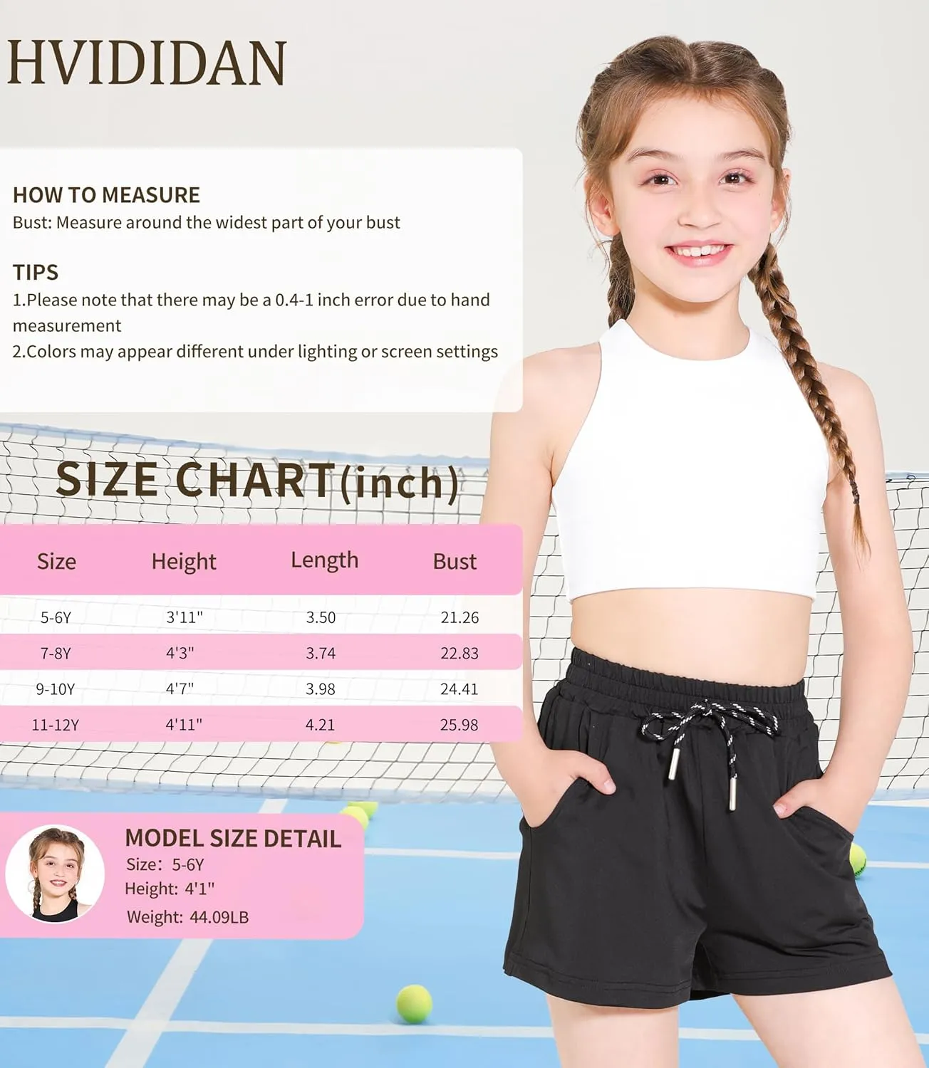 Girls Training Bra Scoop Neck Sports Bra for Teens Kids Strappy Back Dance Yoga Crop Tops