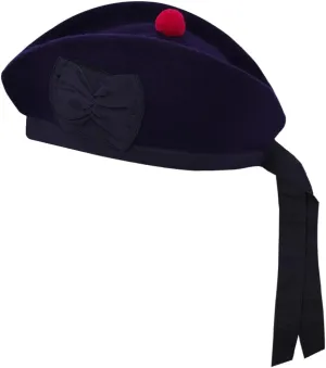 Glengarry Cap-Traditional Scottish Hat,100% Wool, Acrylic Wool Tartan,Kilts/Bagpipes Accessories,Polyester Cotton Ribbon