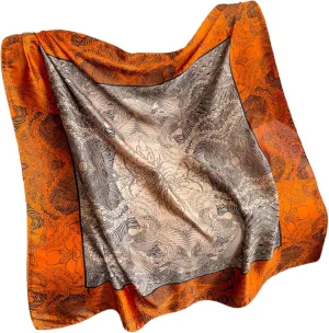 K-Elewon Large Square Scarf 43" Silk Scarf Fashion Scarves Silk Feeling Hair Wrapping Scarfs Night Sleeping Headscarf