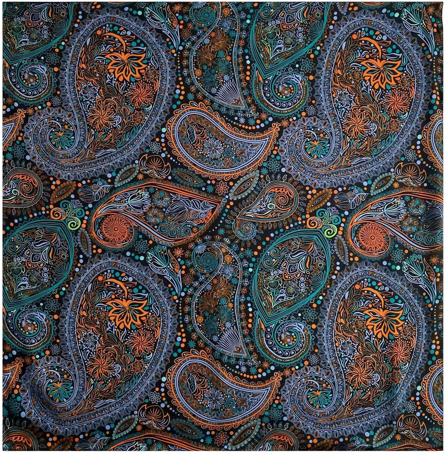 K-Elewon Large Square Scarf 43" Silk Scarf Fashion Scarves Silk Feeling Hair Wrapping Scarfs Night Sleeping Headscarf