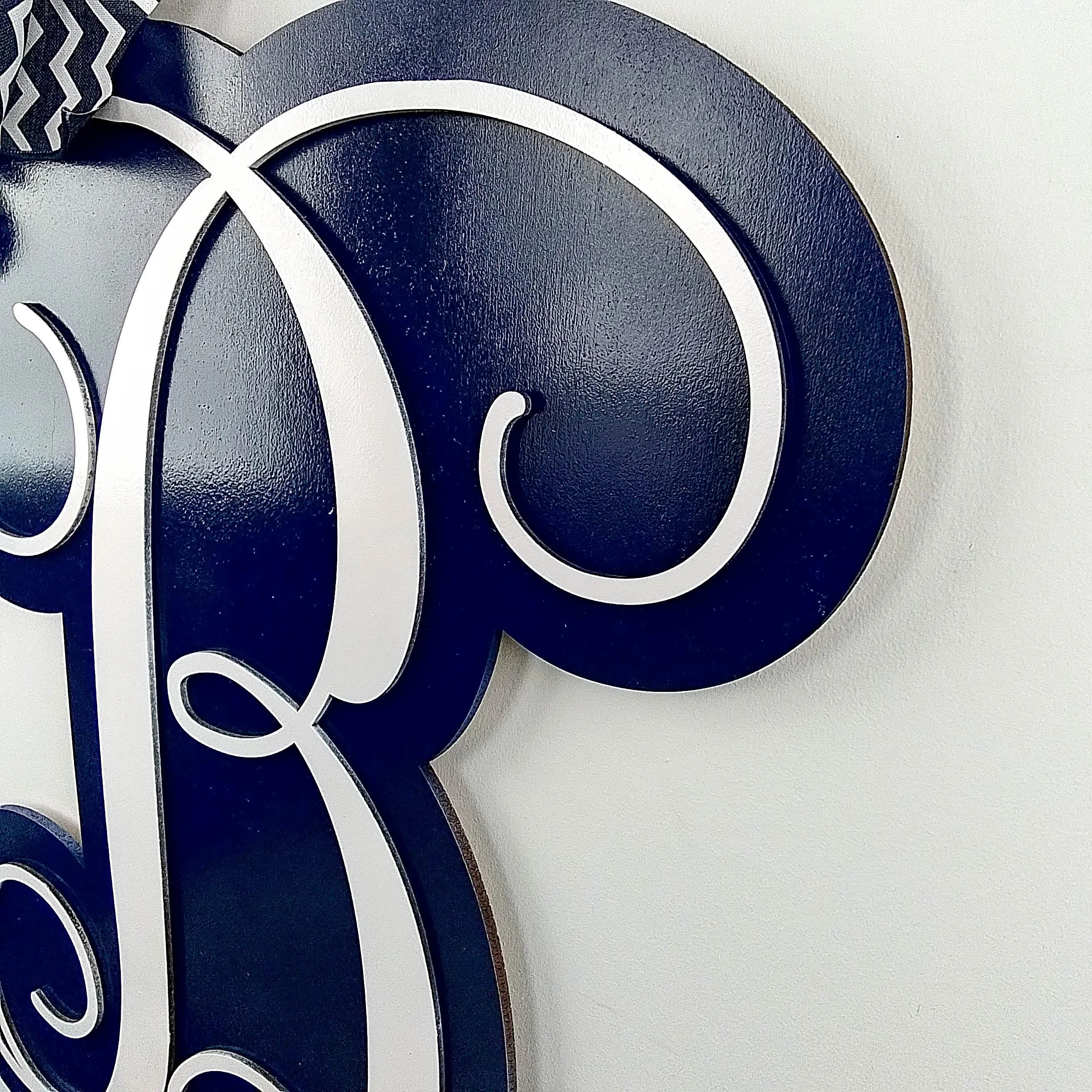Letter Door Hanger | Mom Gifts from Son | Wooden Monogram Door Hanger Wreath | LOTS OF COLORS