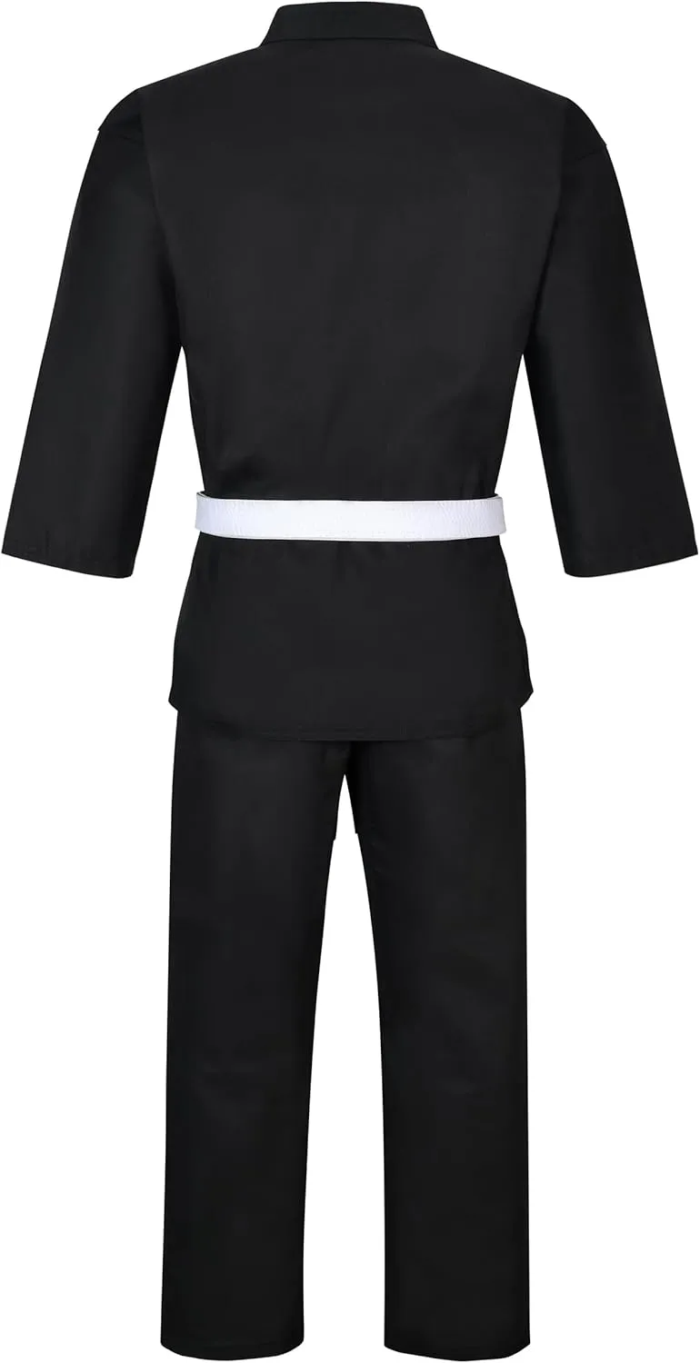 MACS Karate gi Martial Arts Elastic Drawstring Karate Uniform For Kids & Adult Lightweight Student Gi with Free Belt