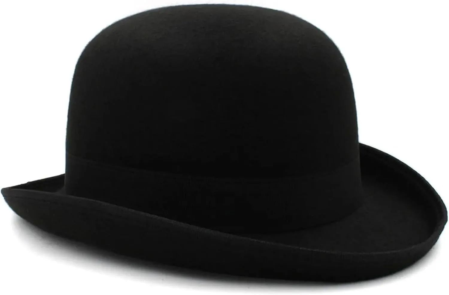 Men Women Wool Blend Oval Top Bowler Hats