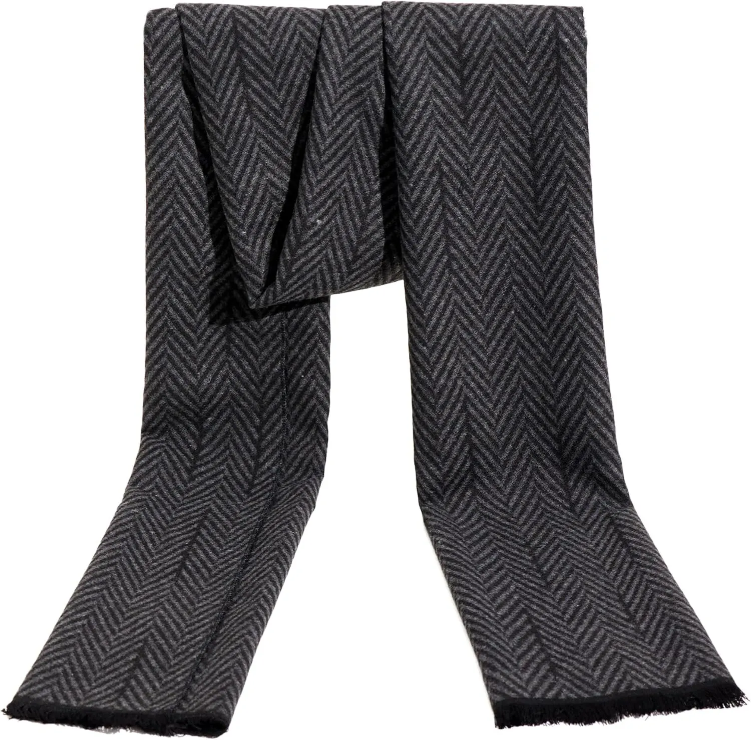 Men's Winter Warm Scarf Premium Cashmere Feel, Luxuriously Soft Long Plaid Pattern