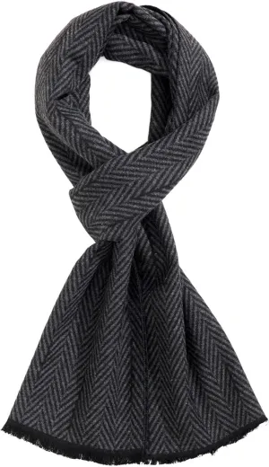 Men's Winter Warm Scarf Premium Cashmere Feel, Luxuriously Soft Long Plaid Pattern