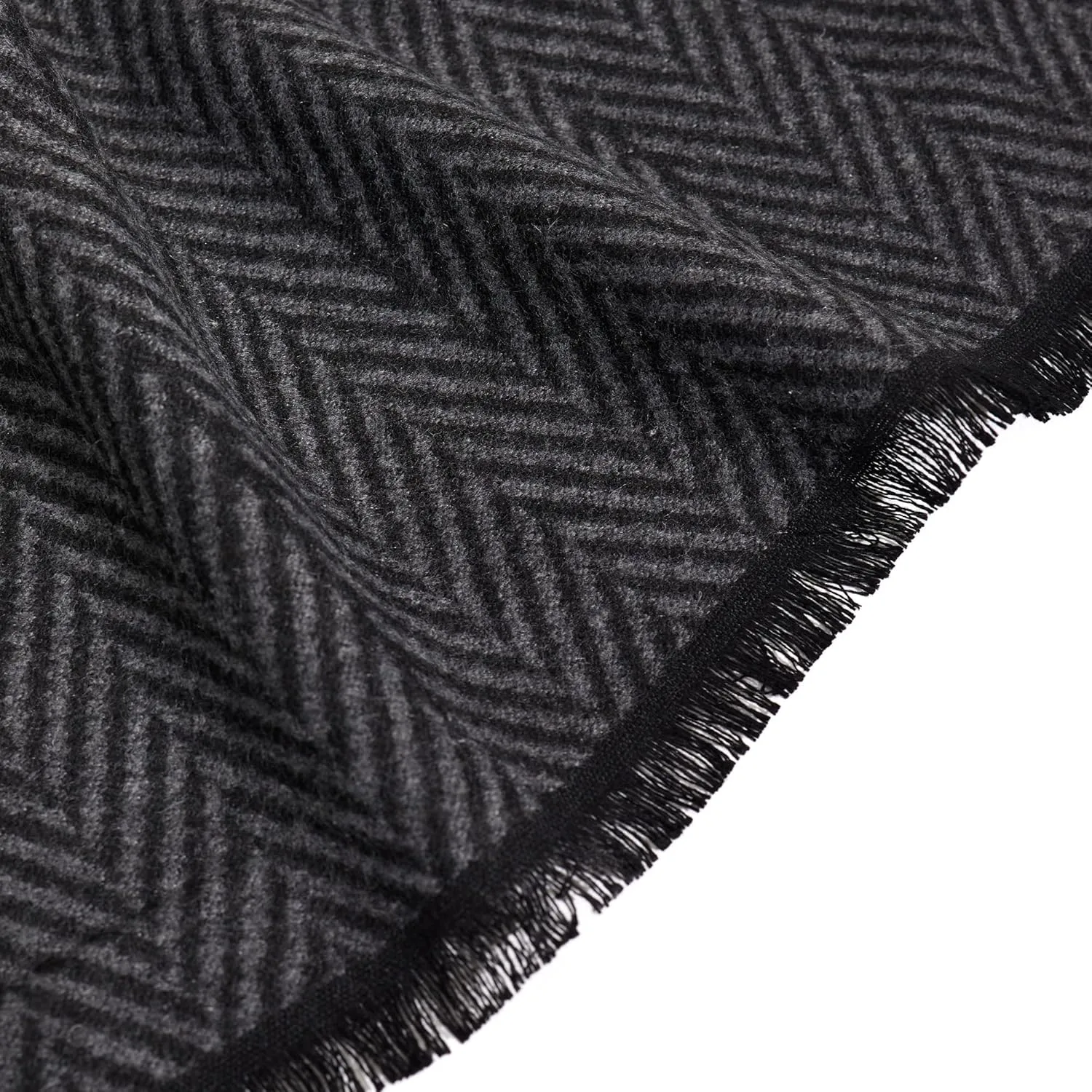 Men's Winter Warm Scarf Premium Cashmere Feel, Luxuriously Soft Long Plaid Pattern