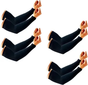 PFFY 4 Pairs UV Protection Cooling Arm Sleeves for Men and Women UPF 50 Sun Sleeve