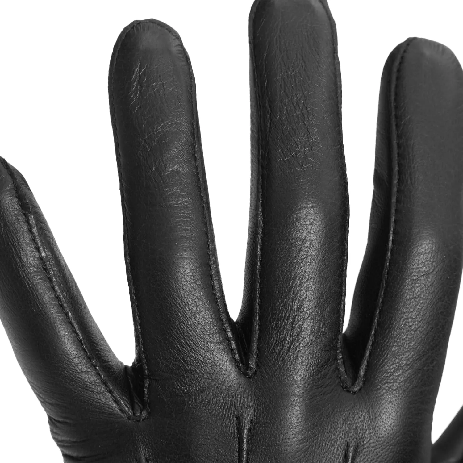 PRATT & HART Guardia Mens Leather Police Gloves for Law Enforcement Officers, Shooting, and Driving (Black) Sheepskin