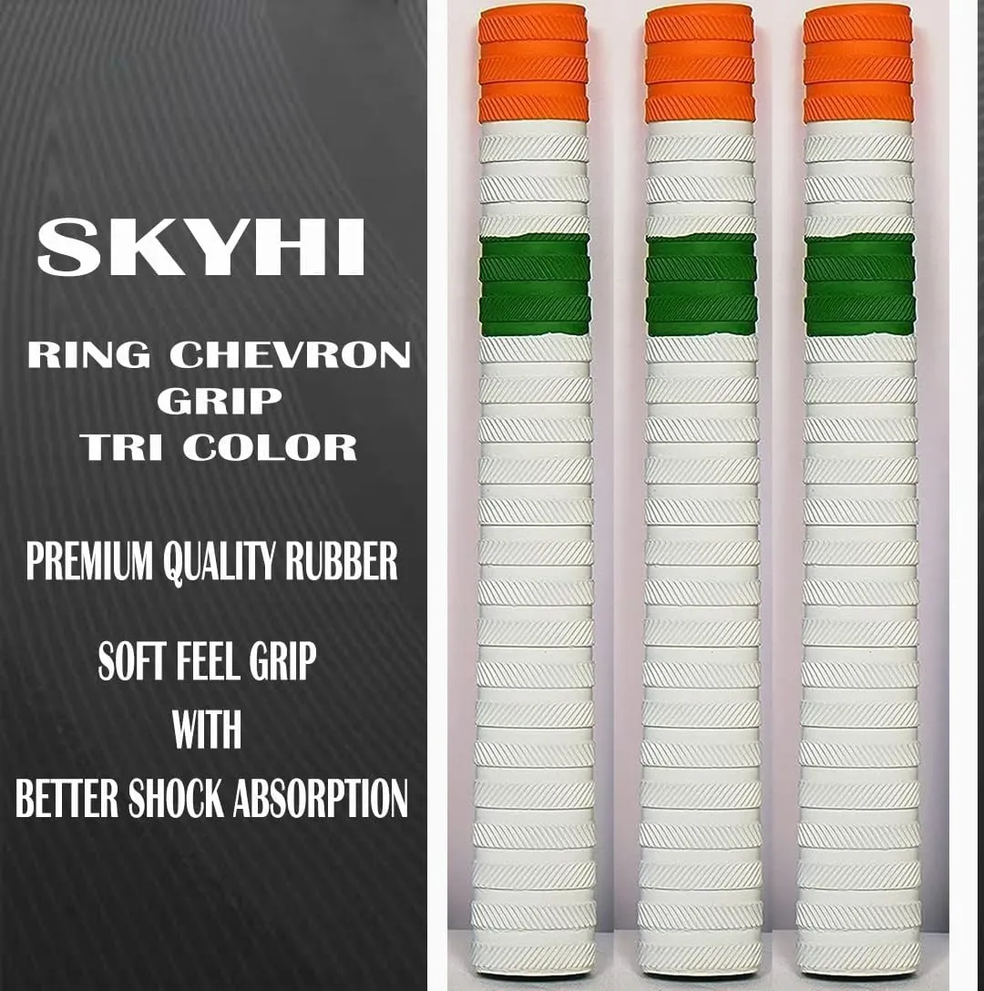 Premium Chevron Pack of 3 Cricket bat grip- Grips For Cricket Bats | Excellent Shock Absorption Rubber Cricket Bat Grips