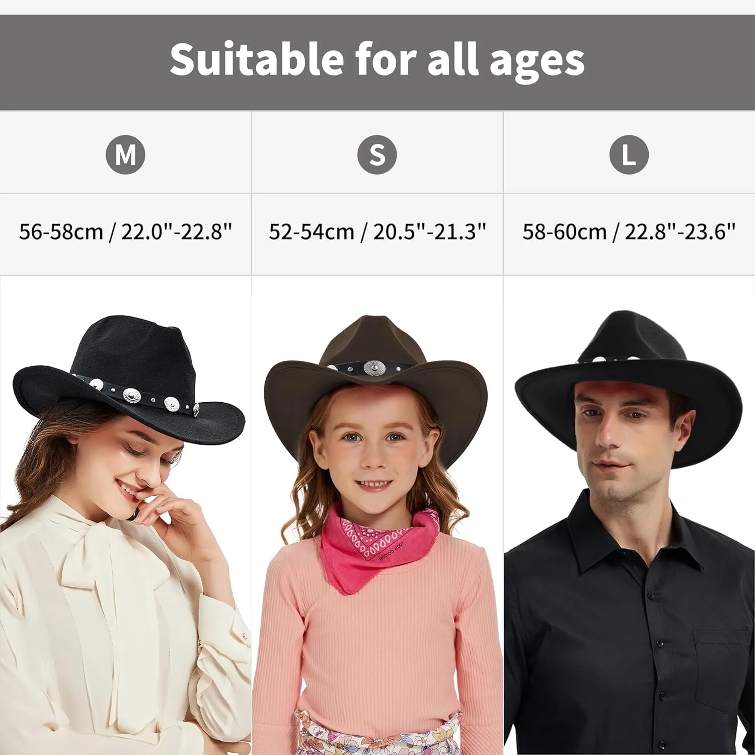 SAJUZEN Kids Cowboy hat with Bandanna, Toddler Baby Cowboy hat with Tassel Belt, Cowgirl hat for Girls
