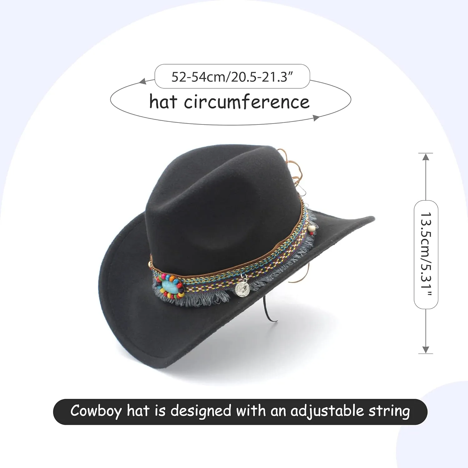 SAJUZEN Kids Cowboy hat with Bandanna, Toddler Baby Cowboy hat with Tassel Belt, Cowgirl hat for Girls