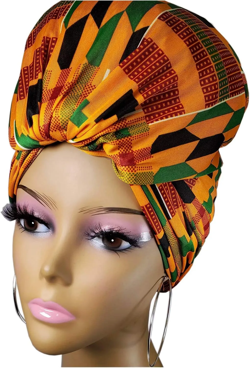 Stretch Turban Head Wrap Scarf for Women - Long Jersey Turban Wrap Tie 1 or 2