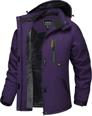 TACVASEN Women's Winter Jacket Waterproof Ski Jacket Hooded Fleece Lined Warm Snow Coat Mountain Windproof Rain Windbreaker