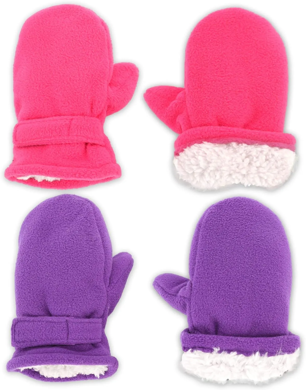 Toddler Hat & Glove Set - Baby Fleece Winter Hat and Mittens for Infant Kids