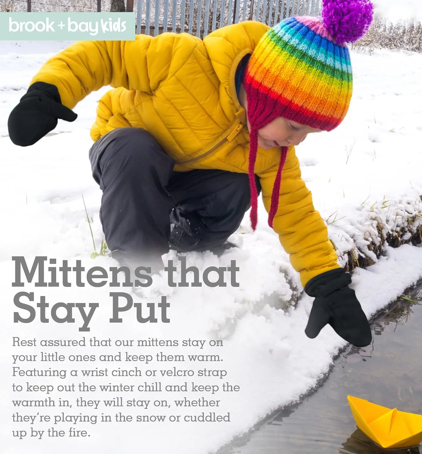 Toddler Hat & Glove Set - Baby Fleece Winter Hat and Mittens for Infant Kids