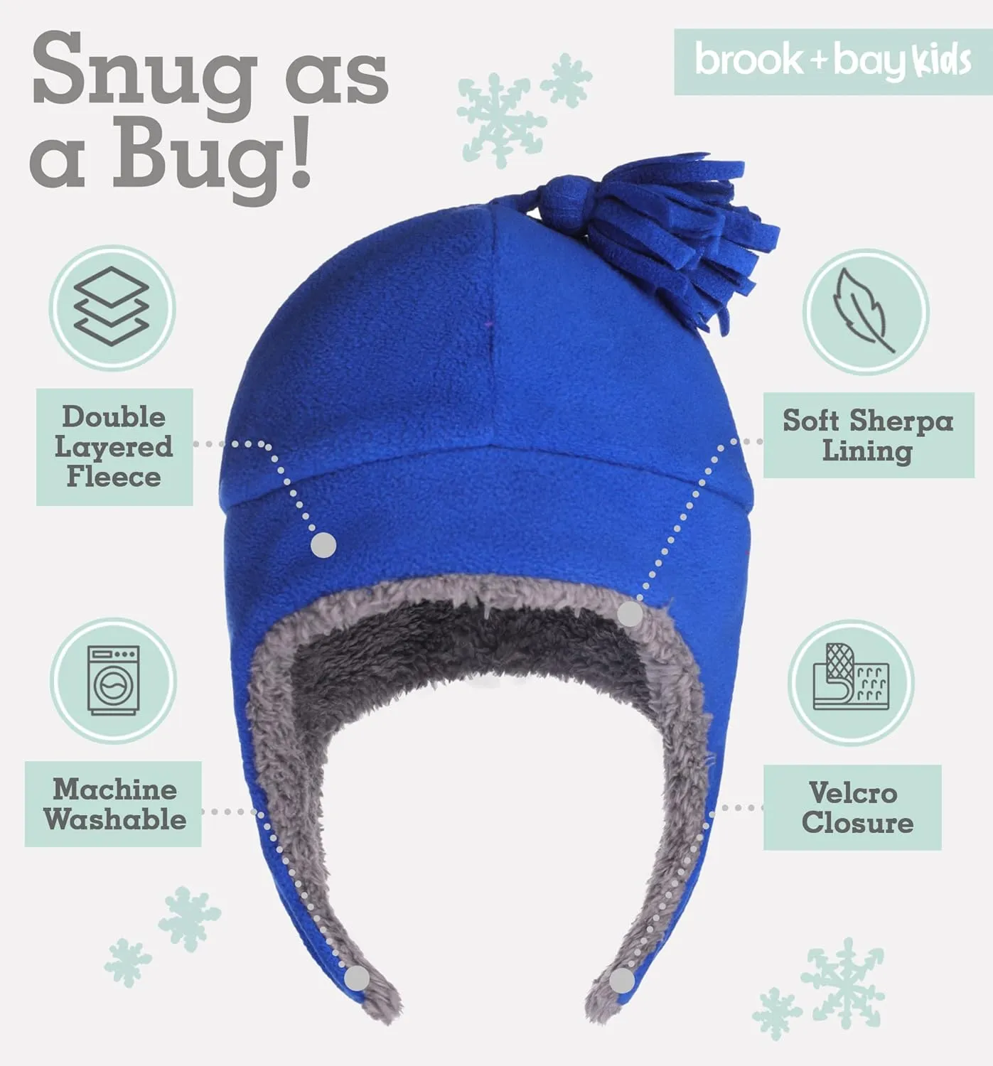 Toddler Hat & Glove Set - Baby Fleece Winter Hat and Mittens for Infant Kids