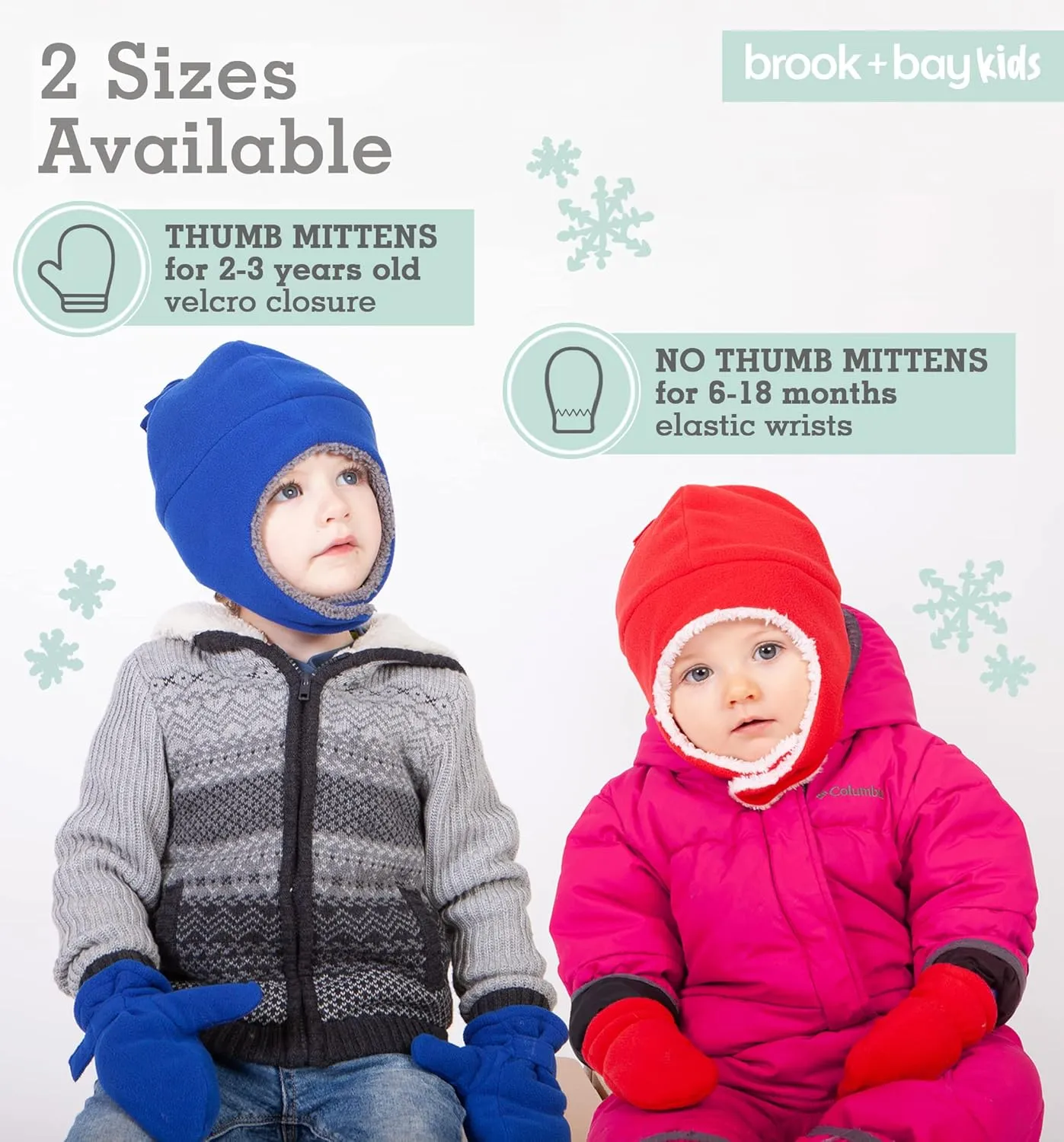 Toddler Hat & Glove Set - Baby Fleece Winter Hat and Mittens for Infant Kids