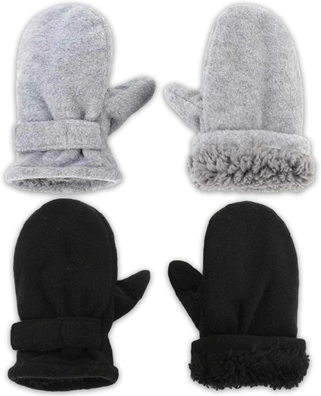 Toddler Hat & Glove Set - Baby Fleece Winter Hat and Mittens for Infant Kids