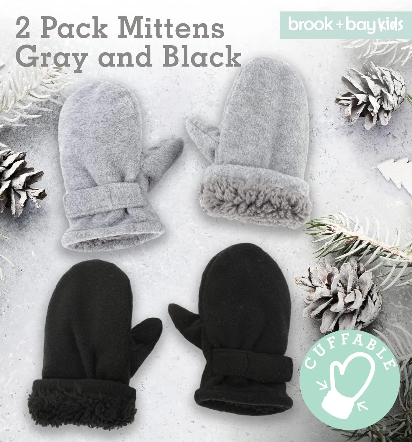 Toddler Hat & Glove Set - Baby Fleece Winter Hat and Mittens for Infant Kids