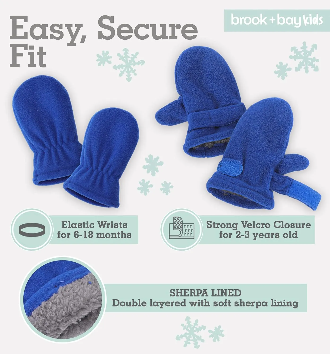 Toddler Hat & Glove Set - Baby Fleece Winter Hat and Mittens for Infant Kids