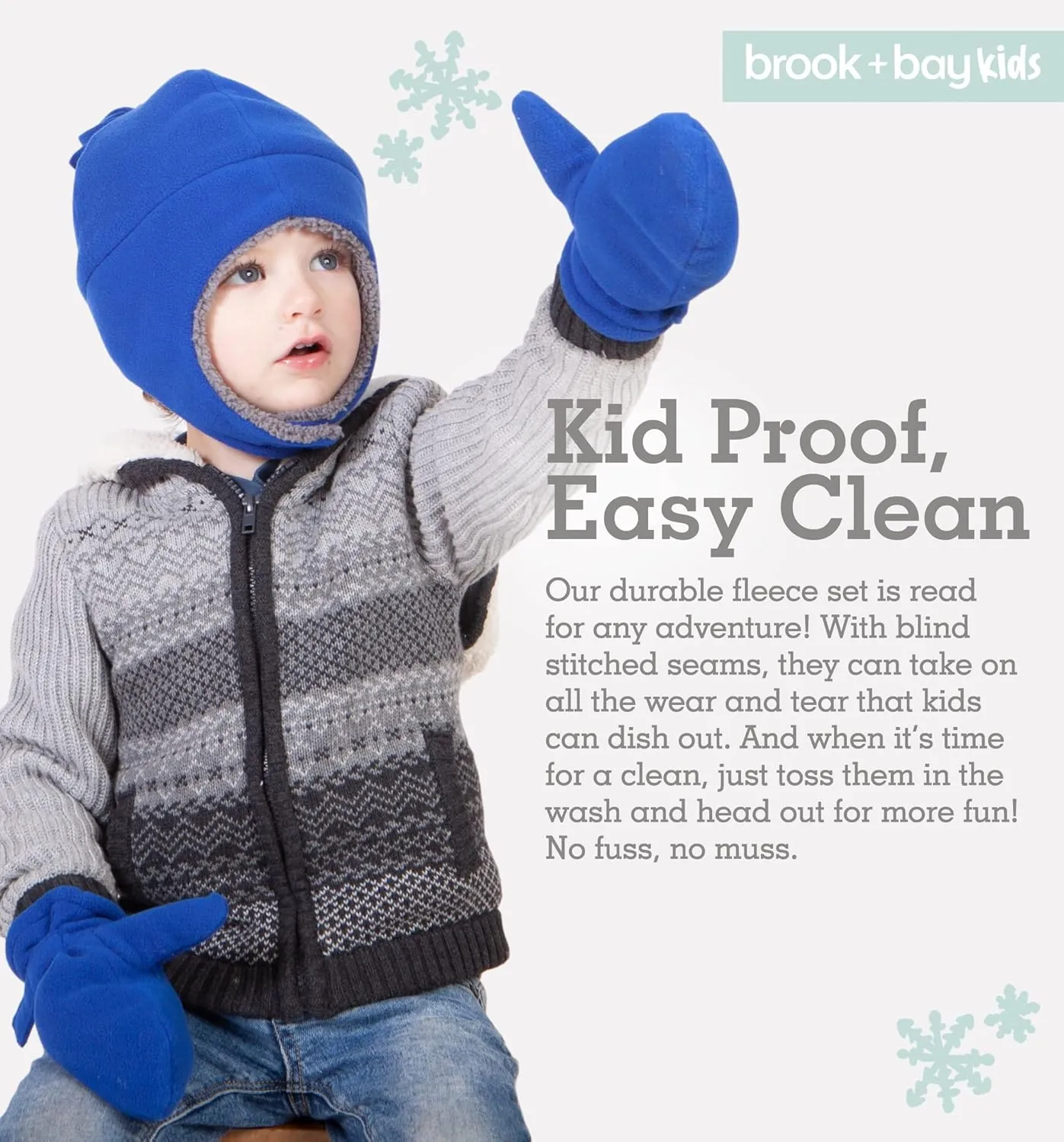 Toddler Hat & Glove Set - Baby Fleece Winter Hat and Mittens for Infant Kids