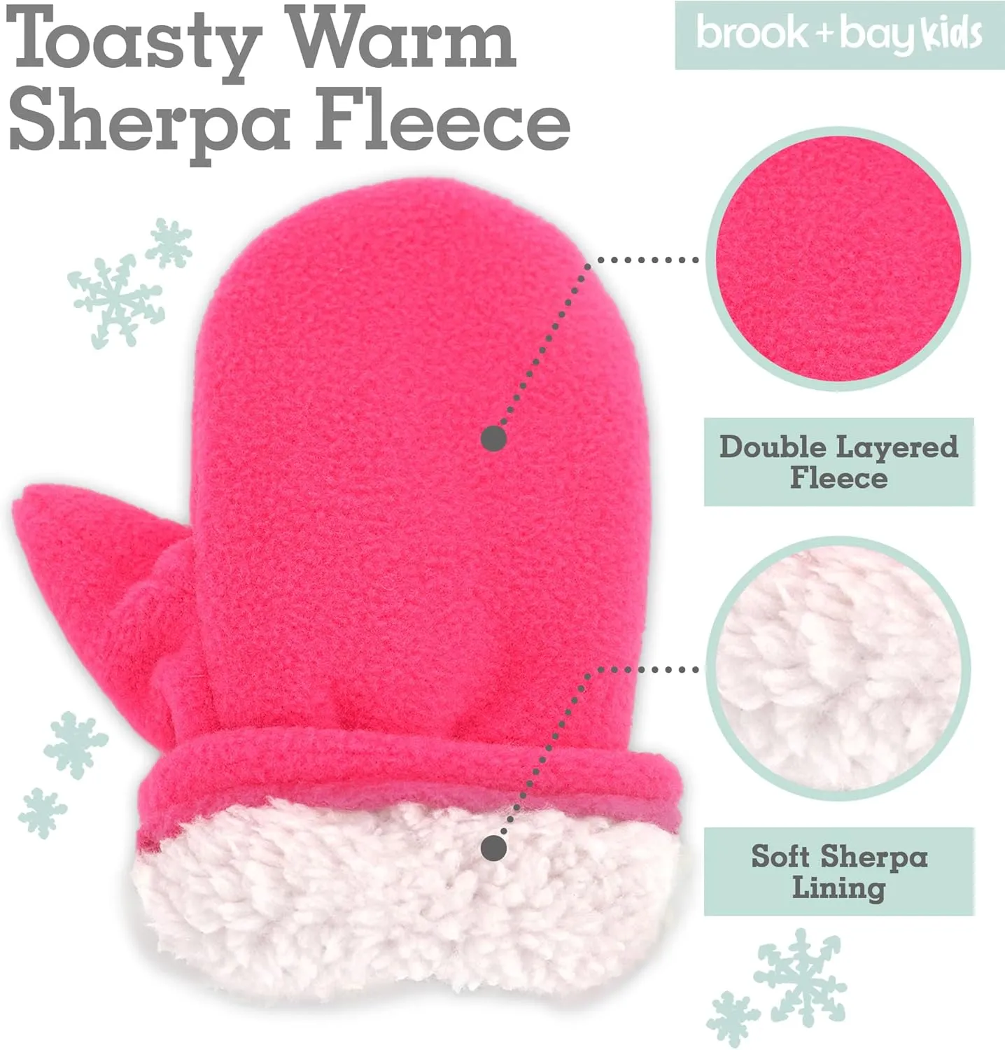 Toddler Hat & Glove Set - Baby Fleece Winter Hat and Mittens for Infant Kids
