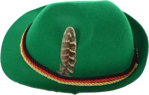Unisex Green Felt Jazz Hat for Halloween Parties Unique Design Comfortable Wear Classic Style Costume Accessory for Men and Women Outfits