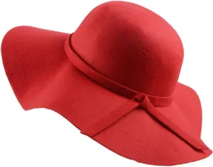 Urban CoCo Women's Foldable Wide Brim Felt Bowler Fedora Floopy Wool Hat