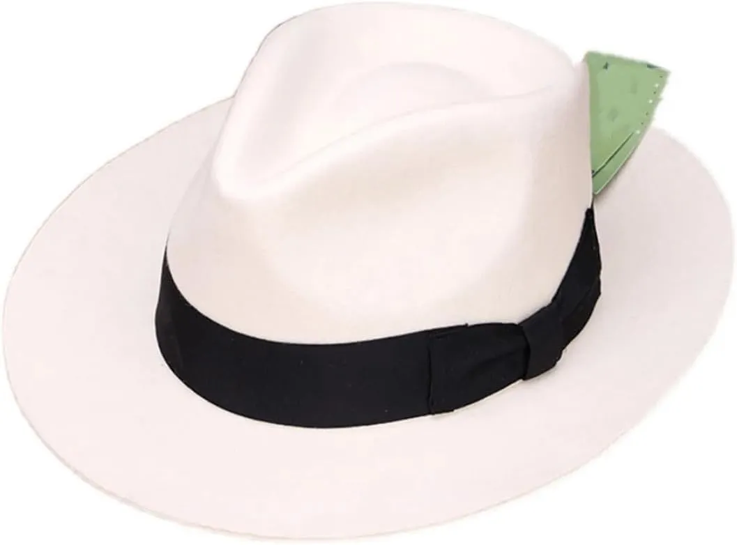 Vogrtcc Men Women's Wool Bowler Hat Jazz Party Fedora Hat