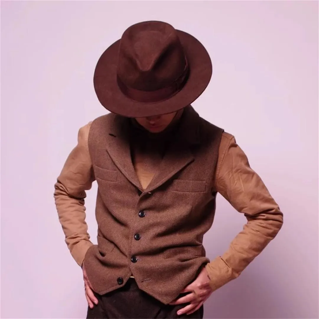 Vogrtcc Men Women's Wool Bowler Hat Jazz Party Fedora Hat