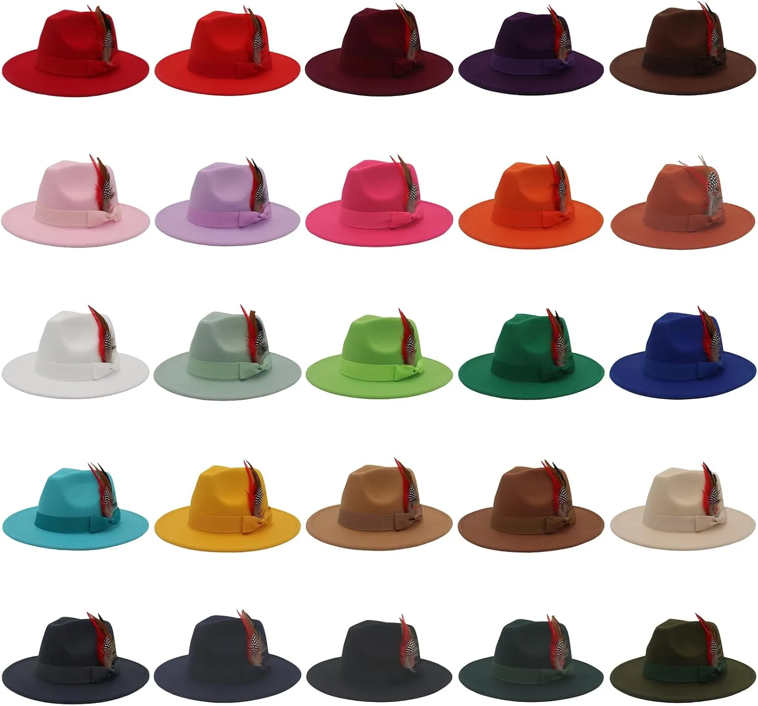 Women Vintage Felt Cloche Hat Melon Bowler Church Derby Party Fancy Dress Costume Accessory with Ribbon