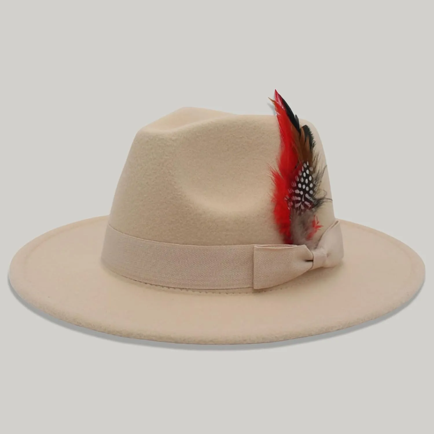 Women Vintage Felt Cloche Hat Melon Bowler Church Derby Party Fancy Dress Costume Accessory with Ribbon